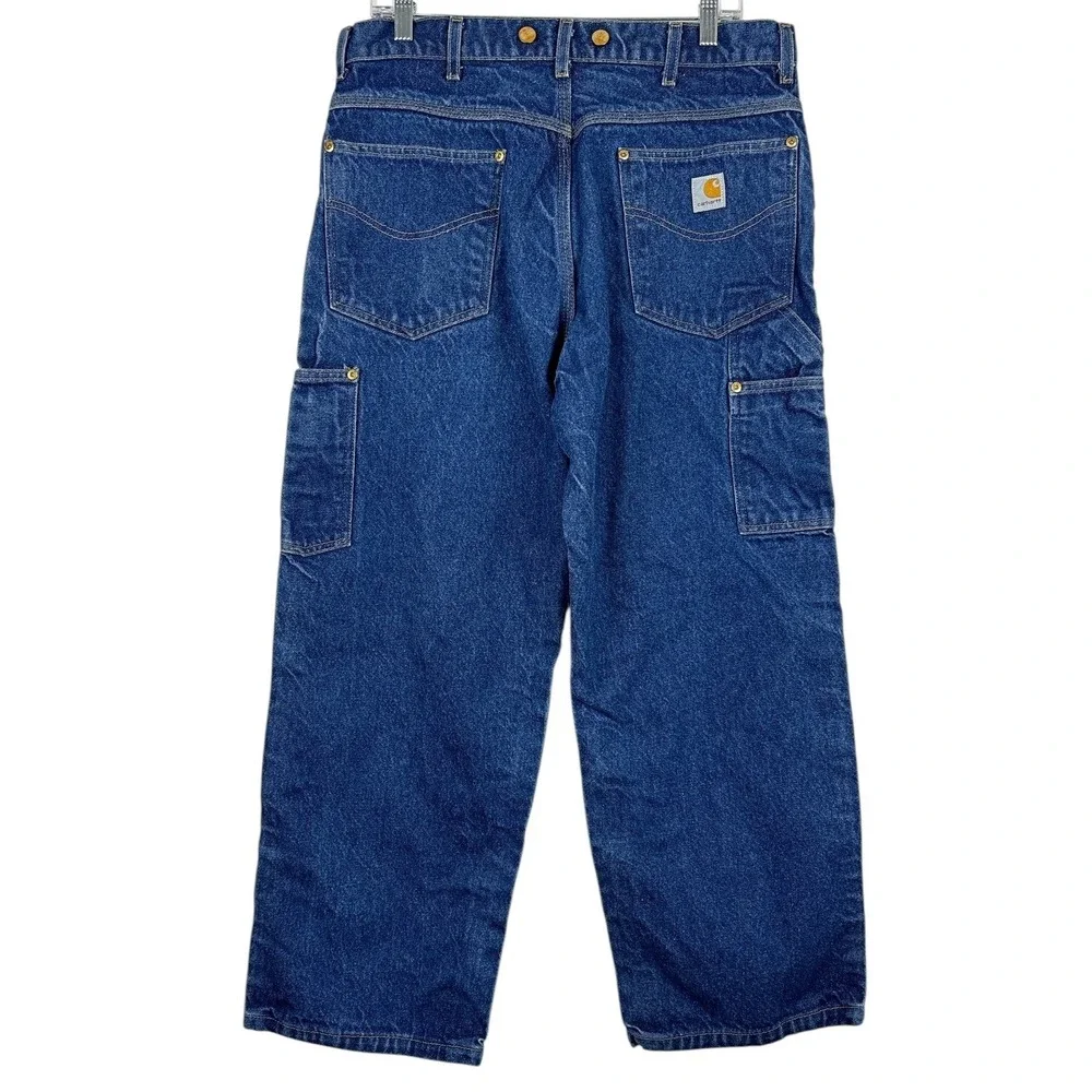 Carhartt Vintage Y2K Carpenter Jeans 36x32 Suspender Buttons Workwear Streetwear